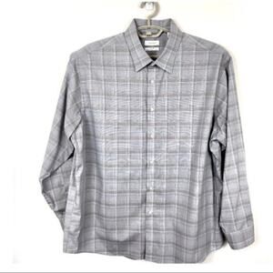 Calvin Klein Steel+ Plaid Dress Shirt sz 18 34/35